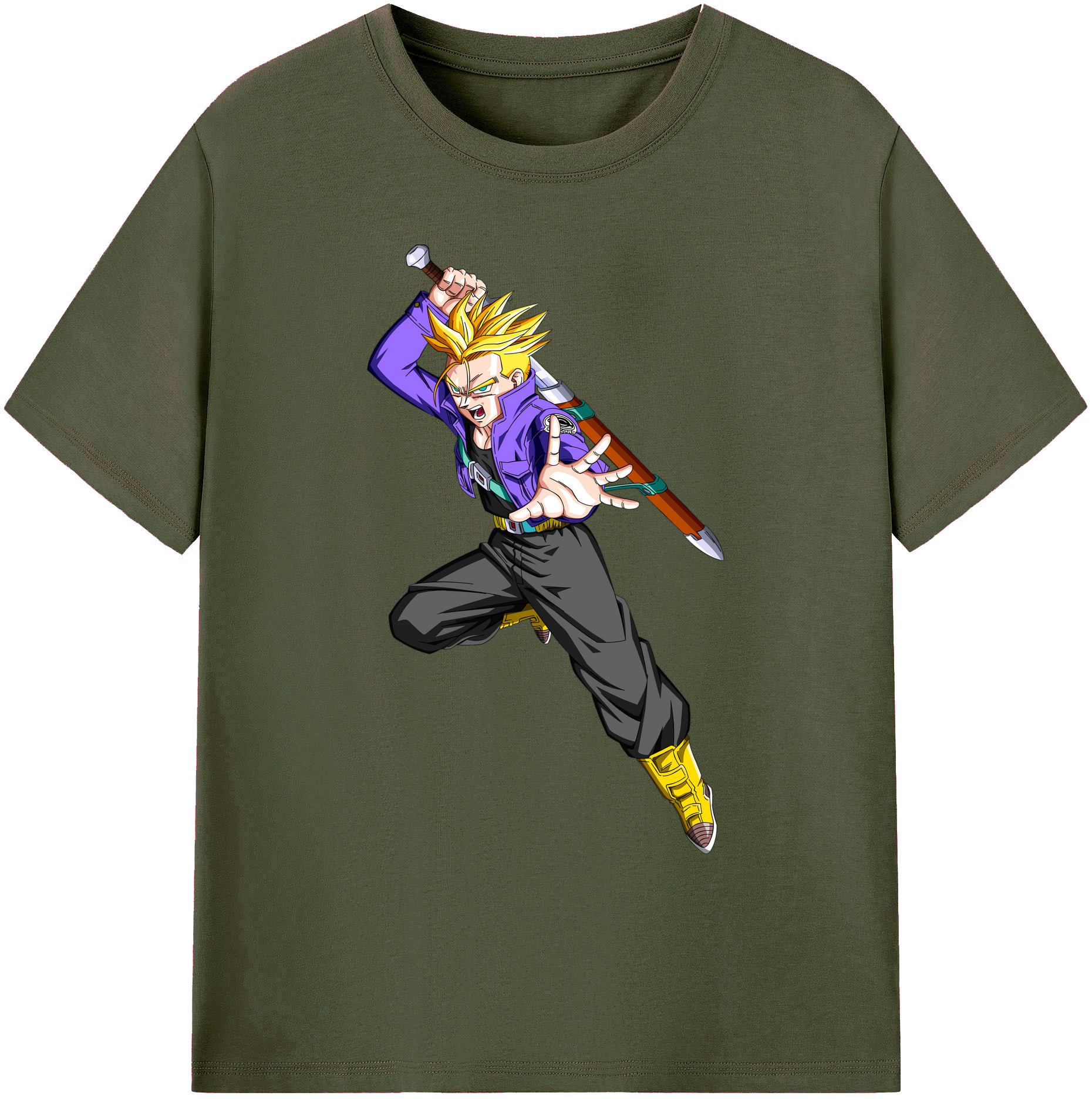 （画像用） ドラゴンボール トランクス（Torankusu）DRAGON BALL Trunks 綿100％ メンズ半袖Tシャツ｜肌触りやわらか＆通気性